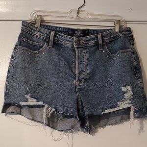 Hollister NWT Denim Studded Shorts - size 13,  waist 31"